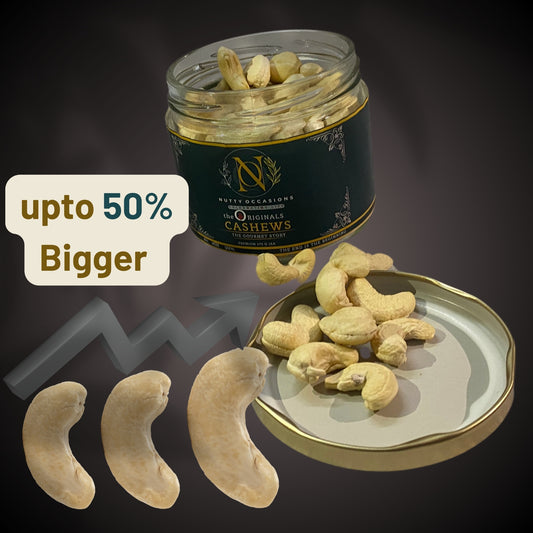 NUTTY OCCASIONS : Premium Whole Cashews - The Originals : Crunchy | nutritious rich in protein | magnesium and fiber | Naturally delicious | gluten-free | a healthy snack | luxury treat | 350 Grams