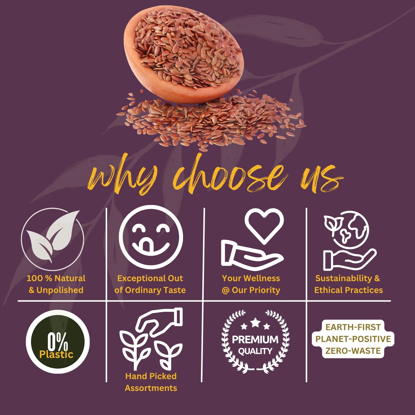 Nutty Occasions : Premium Flax Seeds – Nature’s Source of Omega-3| Fiber | Protein | 350 Grams