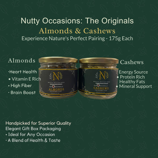 Nutty Occasions The Originals - Gourmet Heritage Almonds & Cashews, A++ Grade Protein Rich Dry Fruit | 350 Grams