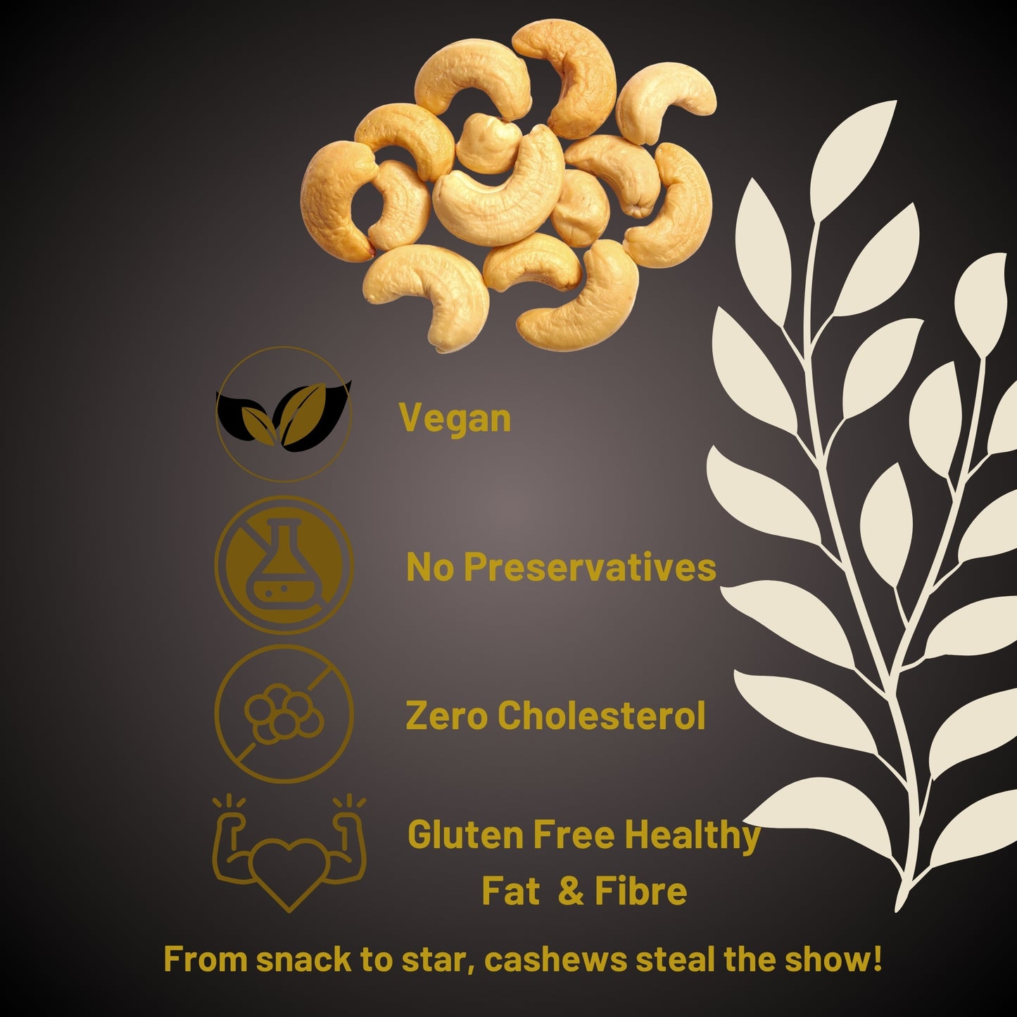 NUTTY OCCASIONS : Premium Whole Cashews - The Originals : Crunchy | nutritious rich in protein | magnesium and fiber | Naturally delicious | gluten-free | a healthy snack | luxury treat
