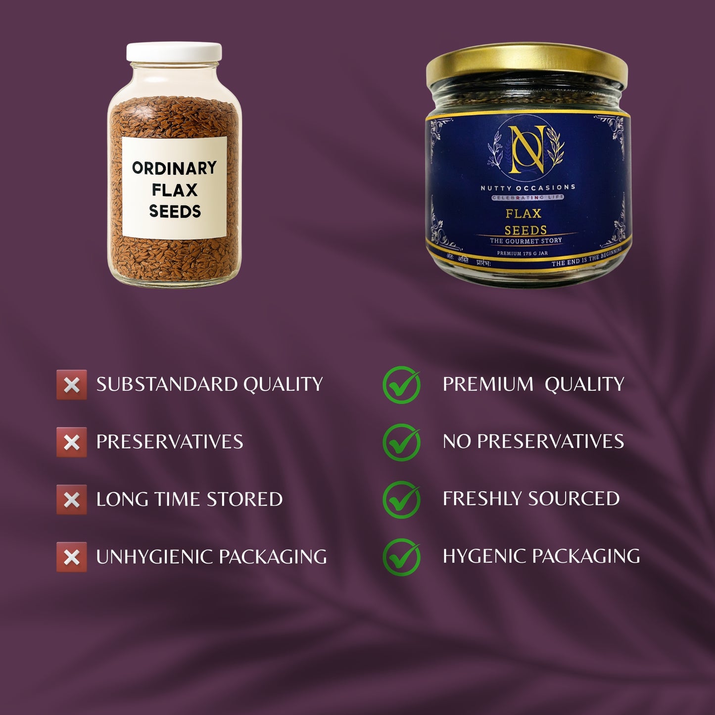 Nutty Occasions : Premium Flax Seeds – Nature’s Source of Omega-3| Fiber | Protein | 350 Grams