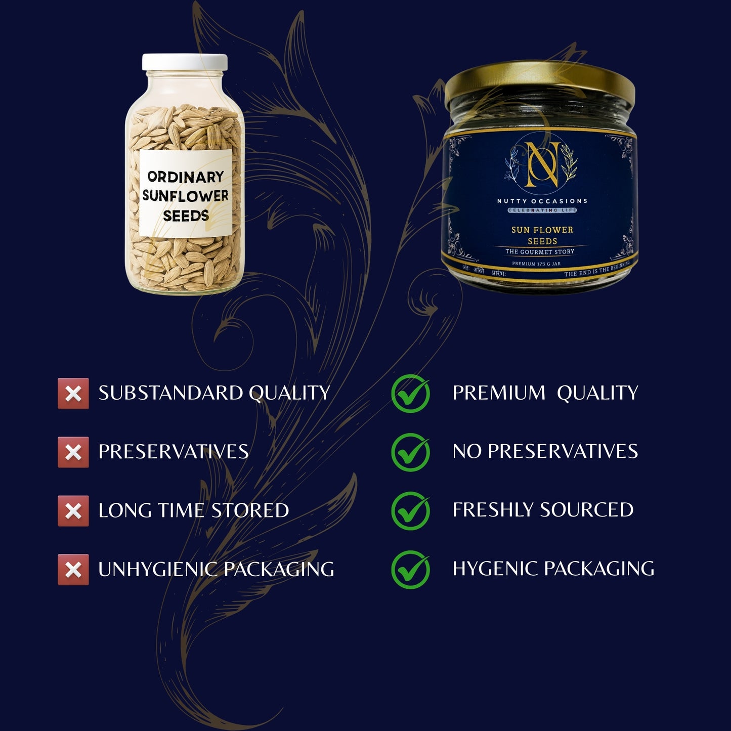 Nutty Occasions :Premium Roasted Sunflower Seeds | Protein-Rich Superfood Snack | Raw & Hulled | Magnesium, Zinc, Iron | 350g for Baking, Salads, Smoothies
