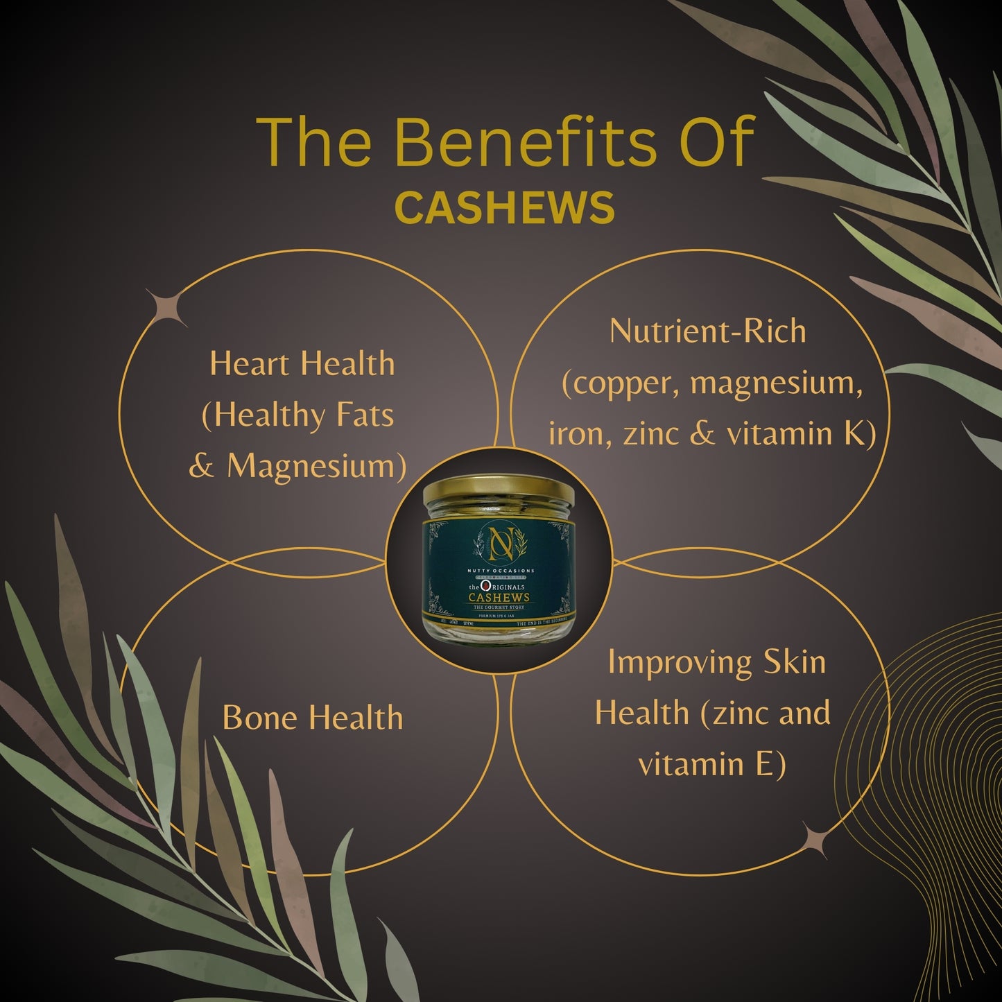 NUTTY OCCASIONS : Premium Whole Cashews - The Originals : Crunchy | nutritious rich in protein | magnesium and fiber | Naturally delicious | gluten-free | a healthy snack | luxury treat