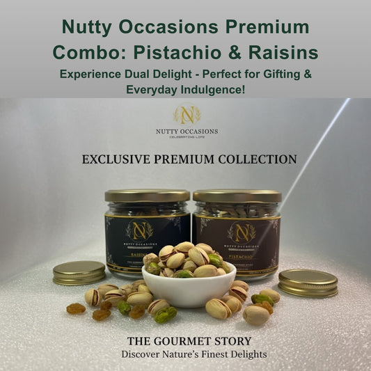 NUTTY OCCASIONS : The Heirloom Reserve | Artisan-Picked Premium Pistachio & Raisins | All-Natural, High-Energy Snack for Wellness | 350 Grams