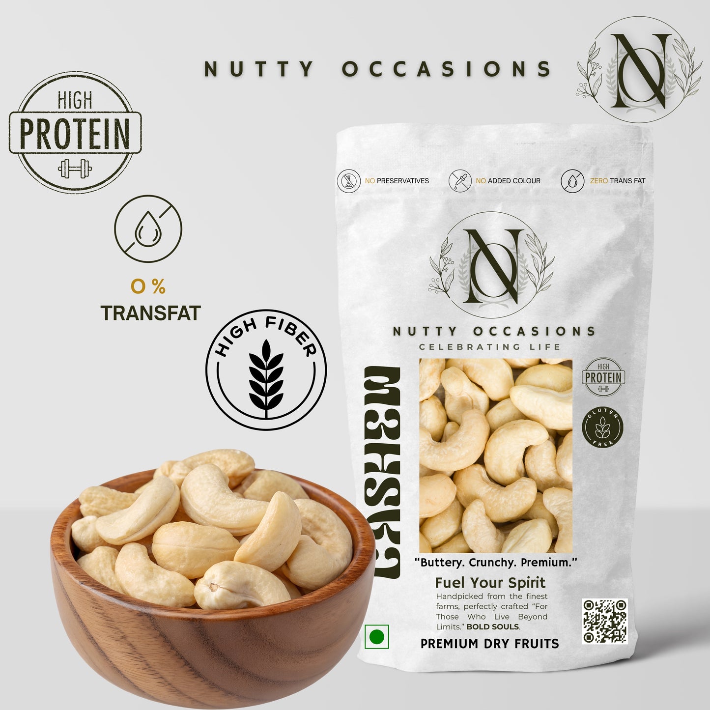 Nutty Occasions - The Heirloom Artisan Duo Harvest Cranberry & Cashews, Premium Selection : 1 KG
