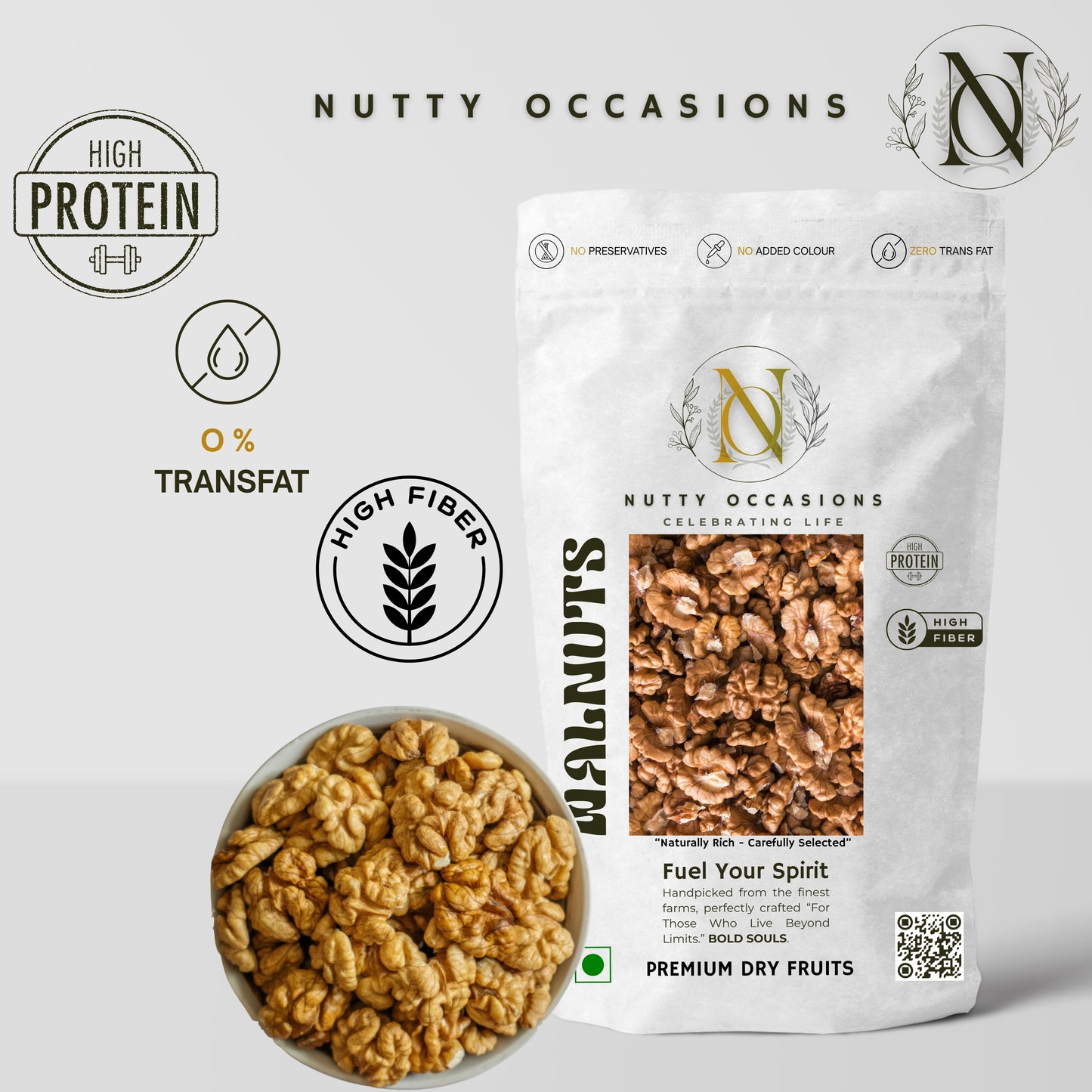 Nutty Occassions : “Double the Goodness -  All Premium” | Walnut & Pistachio Combo | Antioxidant Nuts | Premium Dry Druits | Healthy Snack Gifting | 1 KG