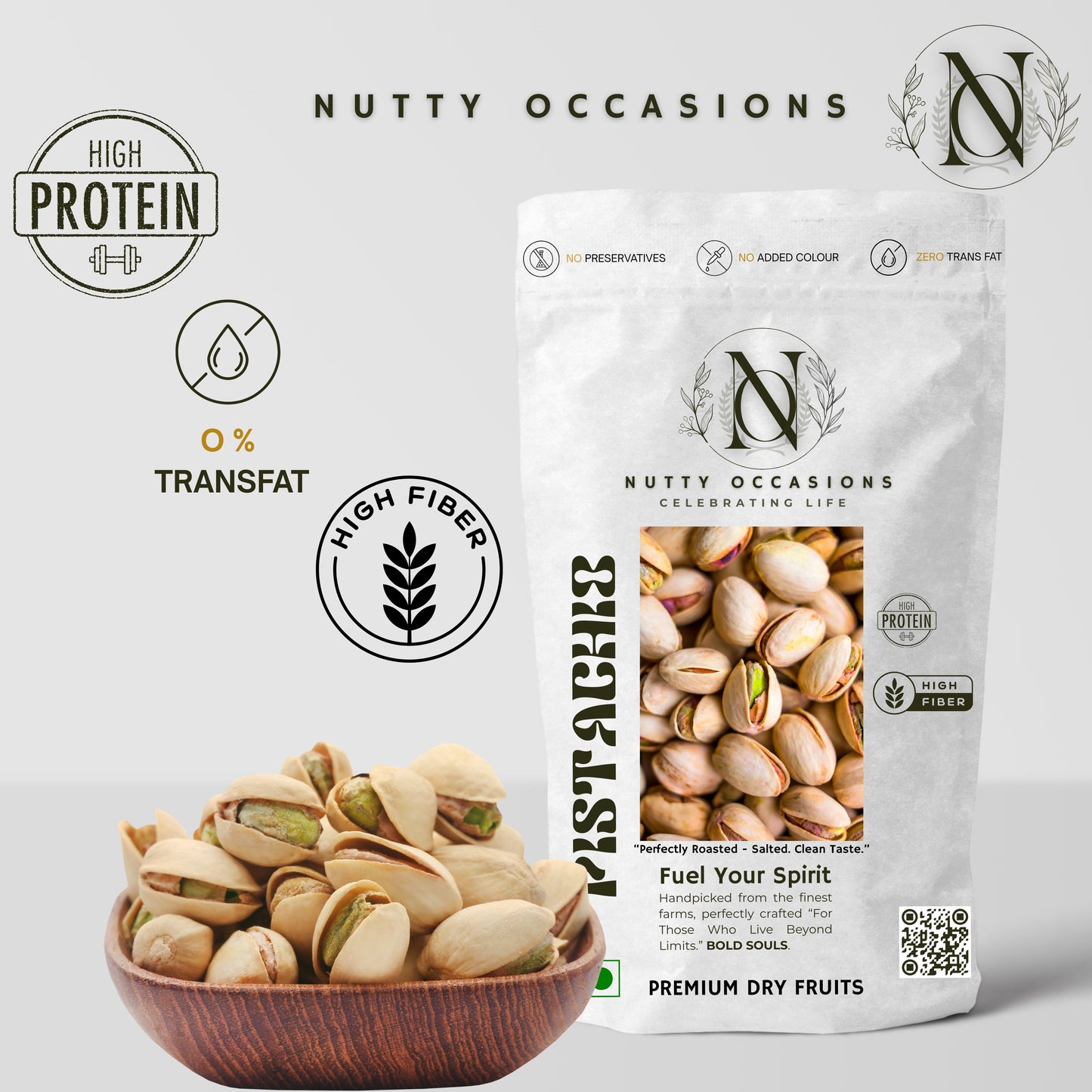 Nutty Occassions : “Double the Goodness -  All Premium” | Walnut & Pistachio Combo | Antioxidant Nuts | Premium Dry Druits | Healthy Snack Gifting | 1 KG