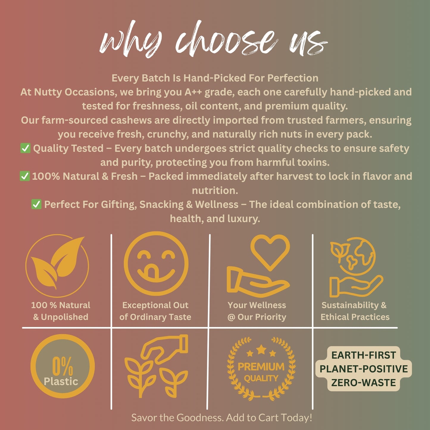 Nutty Occasions THE GOURMET STORY Pistachio & Cashew Combo - Crunchy, Premium Dry Fruits for Daily Wellness & Snacking, Perfect for Gift Hampers | 350 Grams