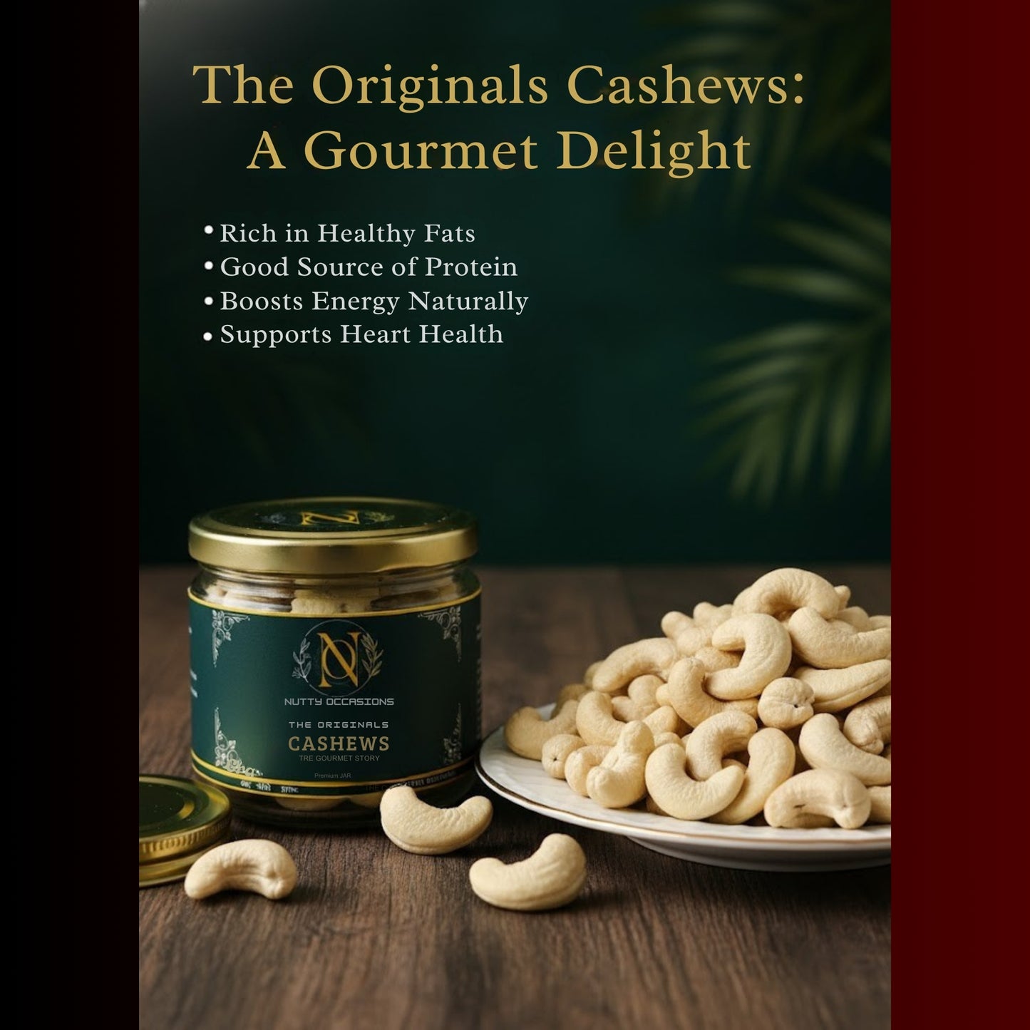 Nutty Occasions | Gourmet Cashew & Raisin Combo Box | The Originals A++ Grade, 100% Natural Dry Fruits | Premium Glass Jar Packaging | 350 Grams
