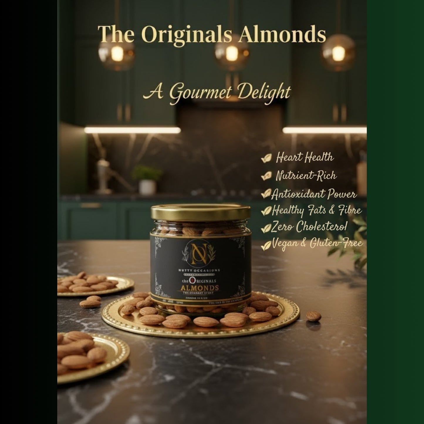 Nutty Occasions Gourmet  Almonds & Sweet Raisins Combo - 100% Natural, Zero Additives | Premium Handpicked Dry Fruits in Reusable Glass Jars | Healthy Snacking | 350 Grams