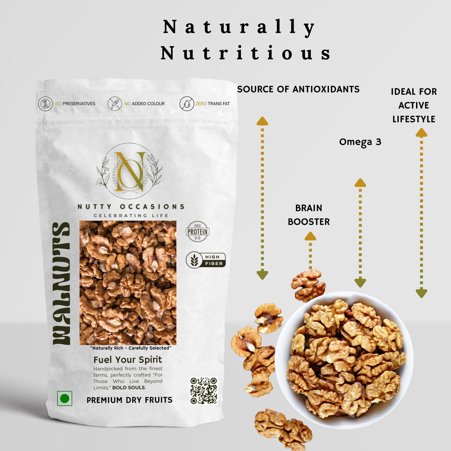 Nutty Occassions : “Double the Goodness -  All Premium” | Walnut & Pistachio Combo | Antioxidant Nuts | Premium Dry Druits | Healthy Snack Gifting | 1 KG