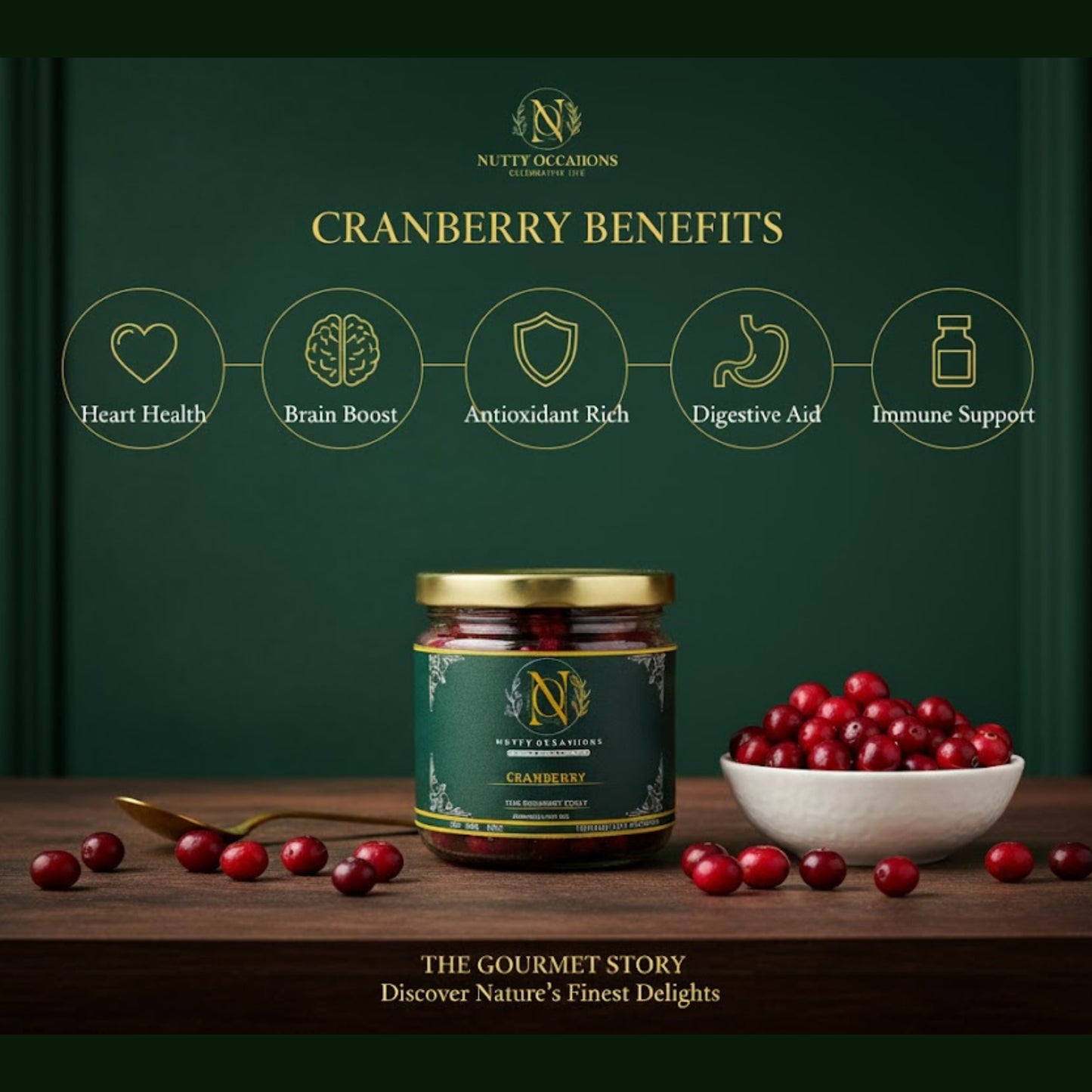 Nutty Occasions - Heirloom Harvest Cranberry & Cashews, Premium Handpicked Dry Fruit : 350 Grams