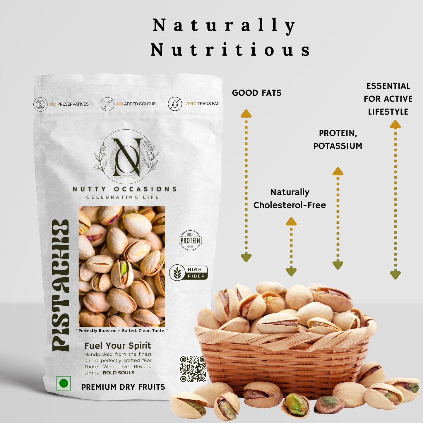 Nutty Occassions : “Double the Goodness -  All Premium” | Walnut & Pistachio Combo | Antioxidant Nuts | Premium Dry Druits | Healthy Snack Gifting | 1 KG