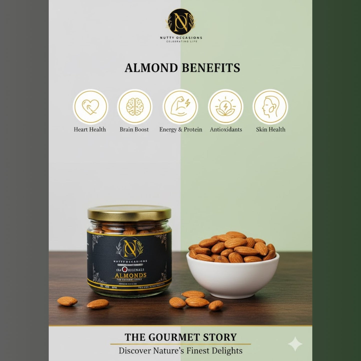 Nutty Occasions A++ Grade Almonds & Cranberry Duo - Heart Health & Brain Boost Snack Pack | 350 Grams