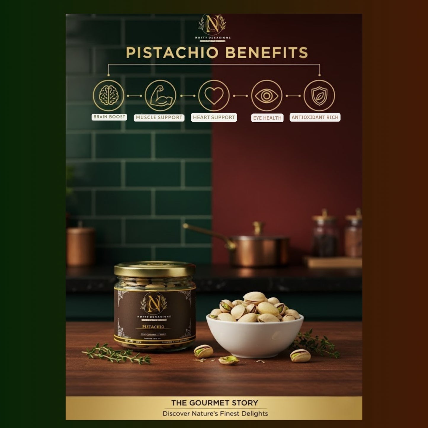 Nutty Occasions : Wellness Duo: A++ Pistachio Nuts & Antioxidant Cranberry Superfoods | 100% Natural, Reusable Jar | 350 Grams