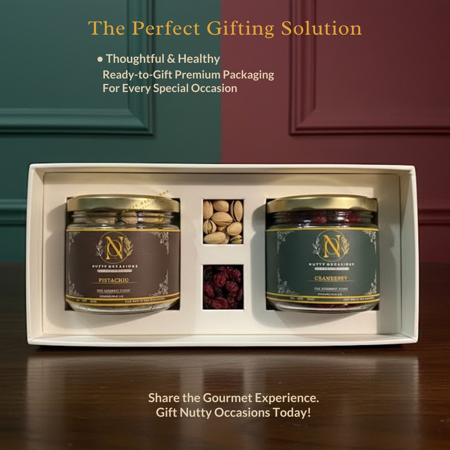 Nutty Occasions : Wellness Duo: A++ Pistachio Nuts & Antioxidant Cranberry Superfoods | 100% Natural, Reusable Jar | 350 Grams