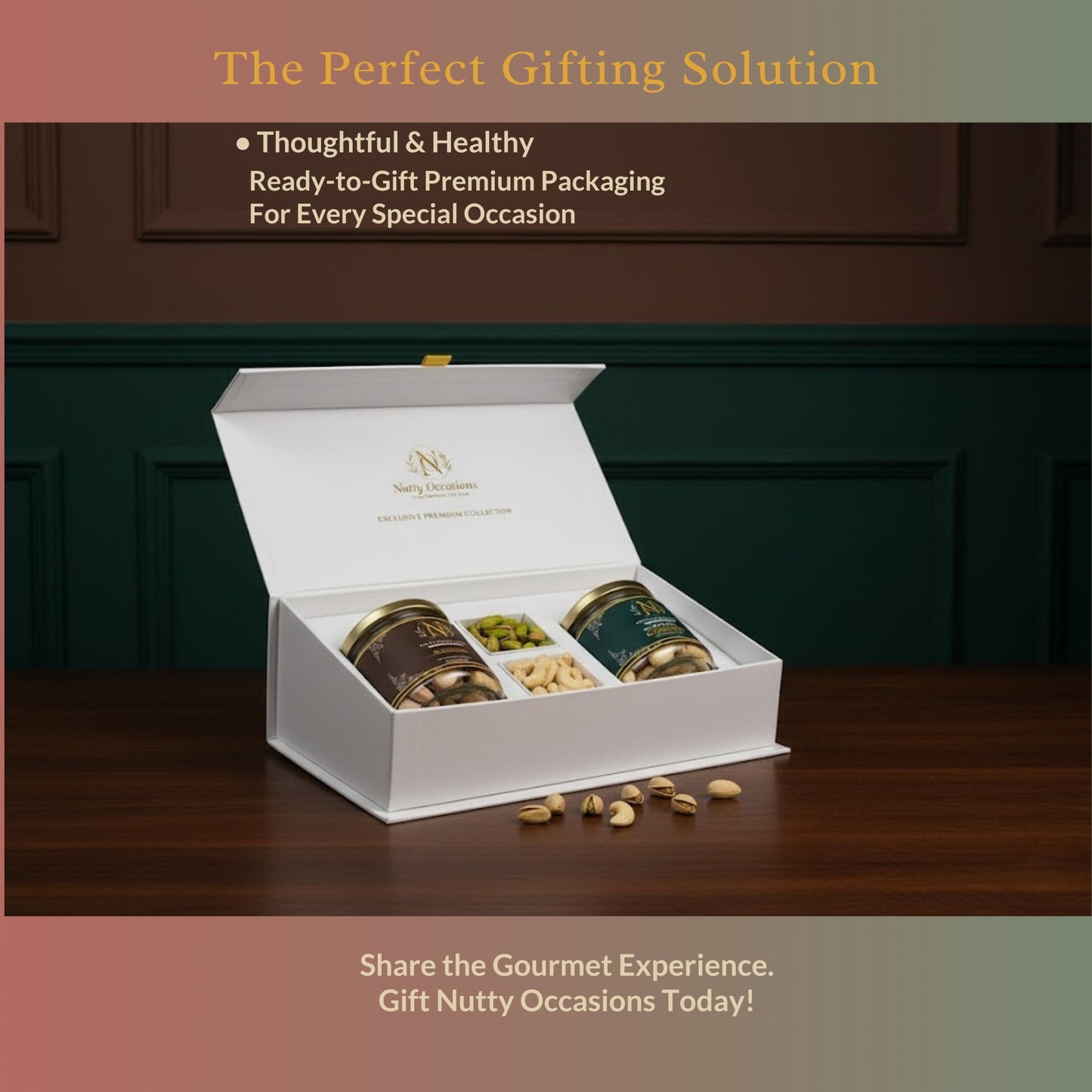 Nutty Occasions THE GOURMET STORY Pistachio & Cashew Combo - Crunchy, Premium Dry Fruits for Daily Wellness & Snacking, Perfect for Gift Hampers | 350 Grams